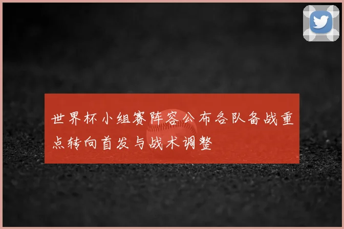 世界杯小组赛阵容公布各队备战重点转向首发与战术调整
