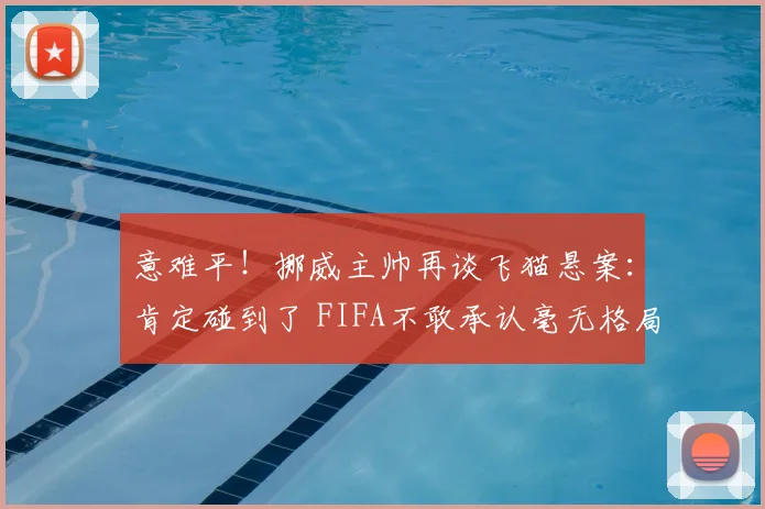意难平!挪威主帅再谈飞猫悬案:肯定碰到了 FIFA不敢承认毫无格局