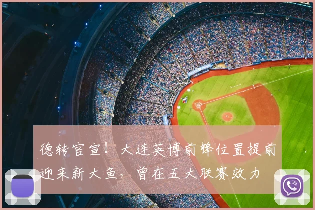 德转官宣!大连英博前锋位置提前迎来新大鱼,曾在五大联赛效力